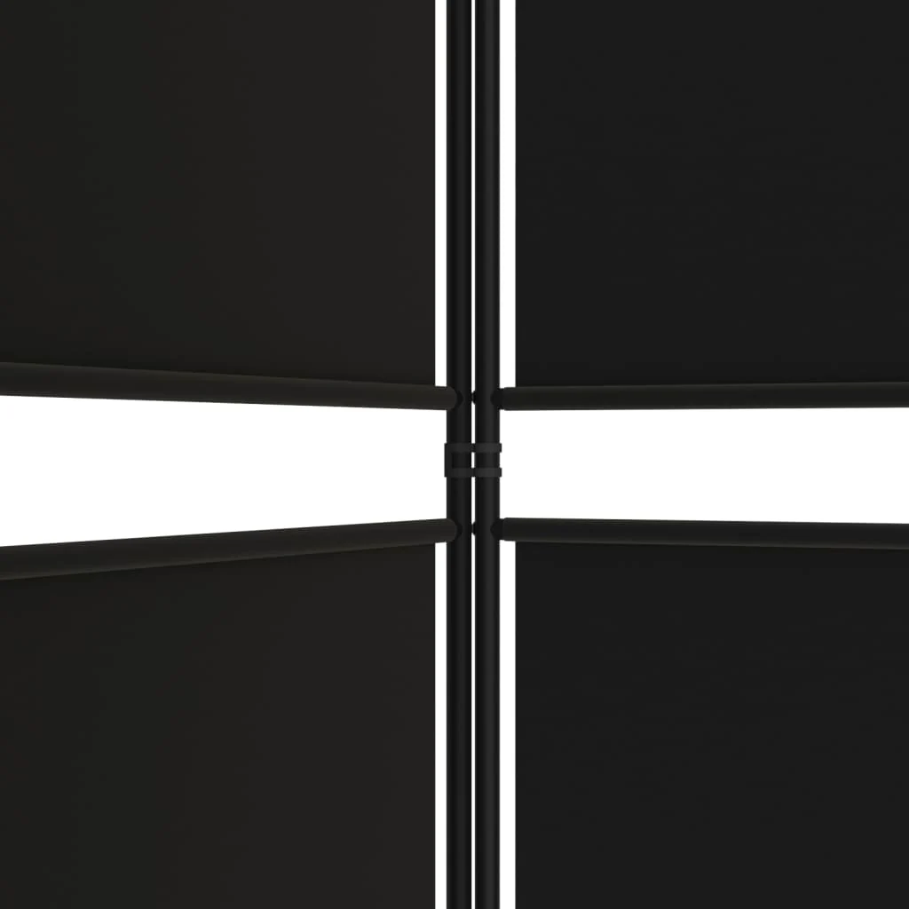 6-panels rumdeler 300x200 cm stof sort - Image 7