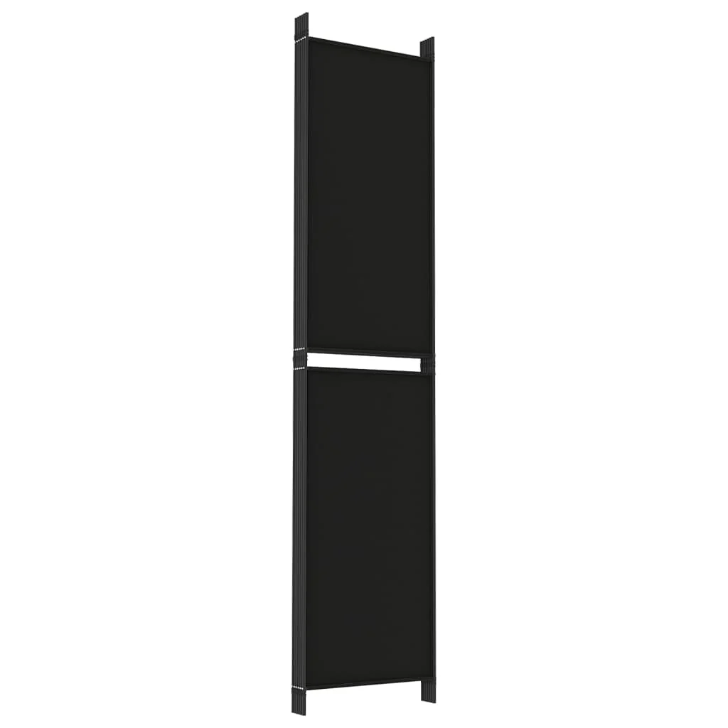 6-panels rumdeler 300x220 cm stof sort - Image 5