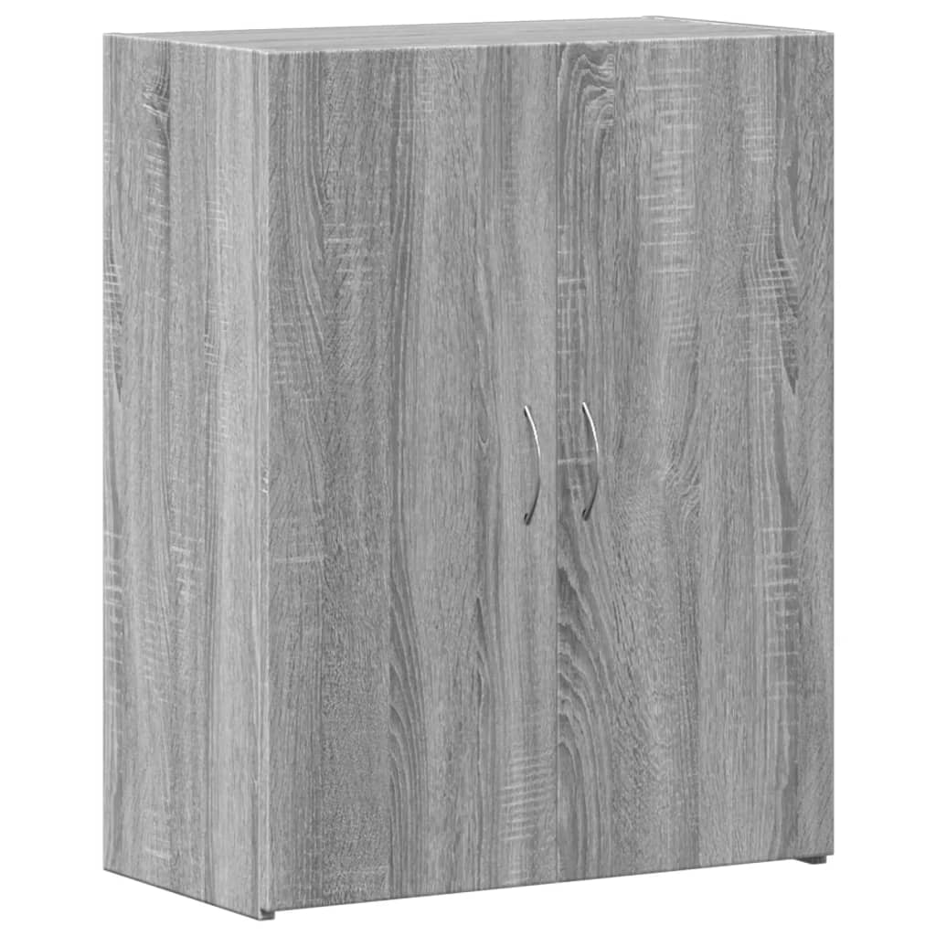 arkivskab 60x32x77,5 cm konstrueret træ grå sonoma-eg - Image 2