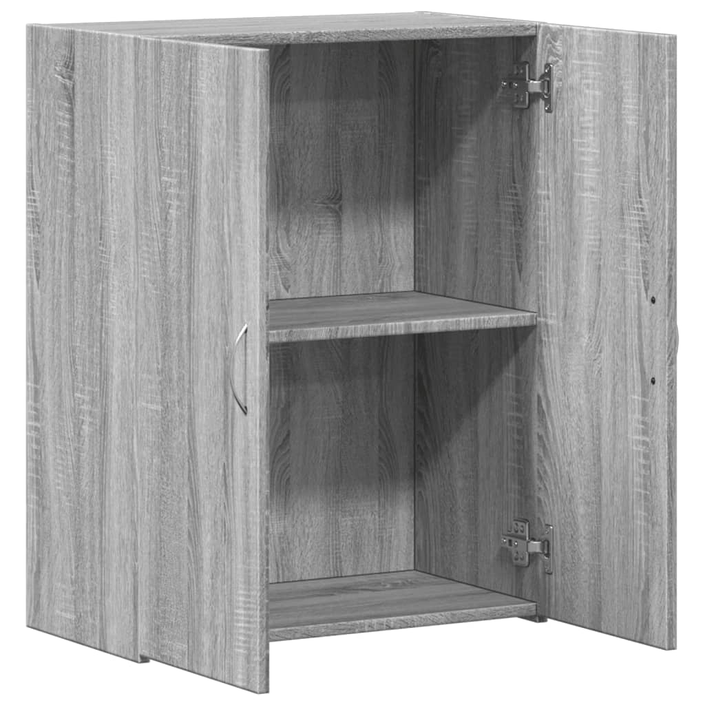 arkivskab 60x32x77,5 cm konstrueret træ grå sonoma-eg - Image 7