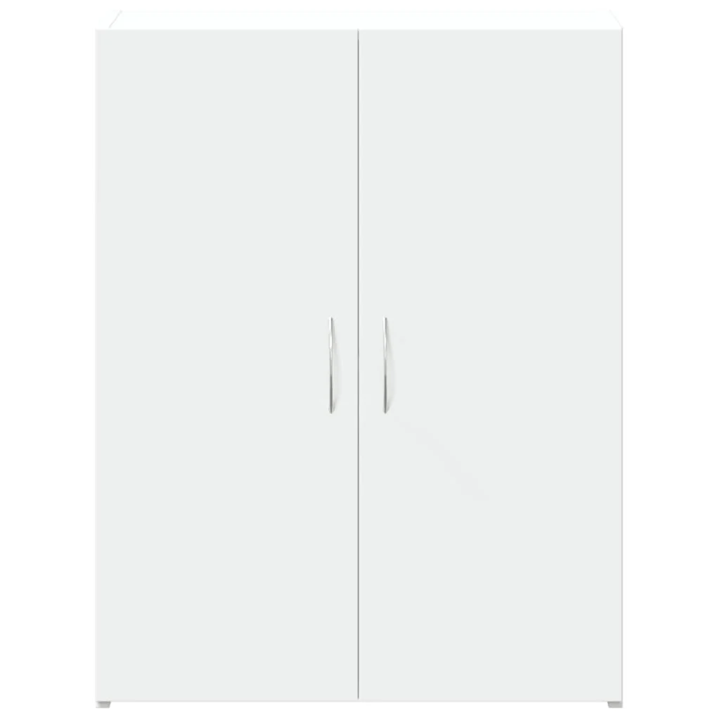 arkivskab 60x32x77,5 cm konstrueret træ hvid - Image 4