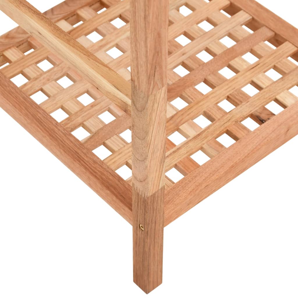 badeværelsesreol 35,5x35,5x79 cm massivt valnøddetræ - Image 6