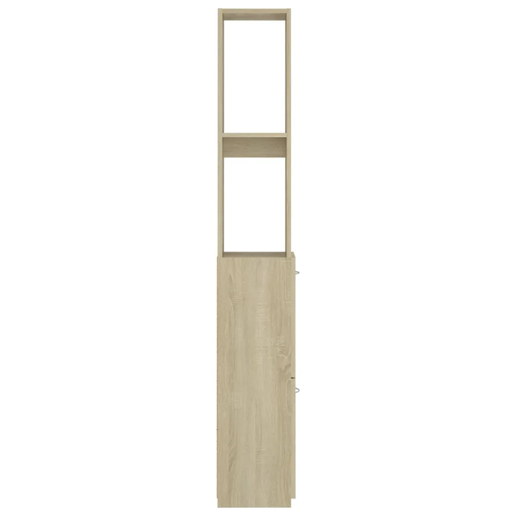 badeværelsesskab 25x26,5x170 cm konstrueret træ sonoma-eg - Image 5