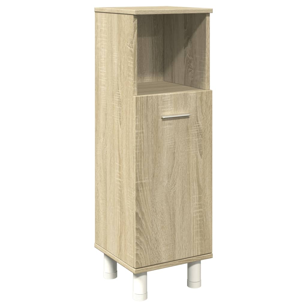 badeværelsesskab 30,5x30x95 cm konstrueret træ sonoma-eg - Image 2