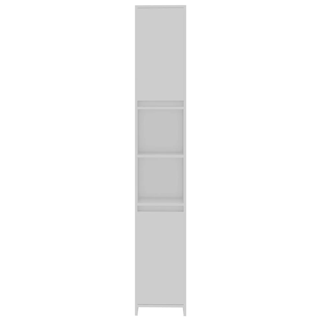badeværelsesskab 30x30x183,5 cm konstrueret træ hvid - Image 6