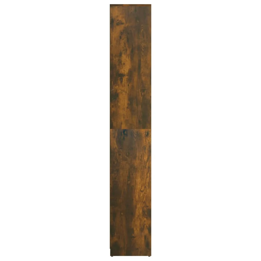 badeværelsesskab 30x30x183,5 cm konstrueret træ røget egetræ - Image 7