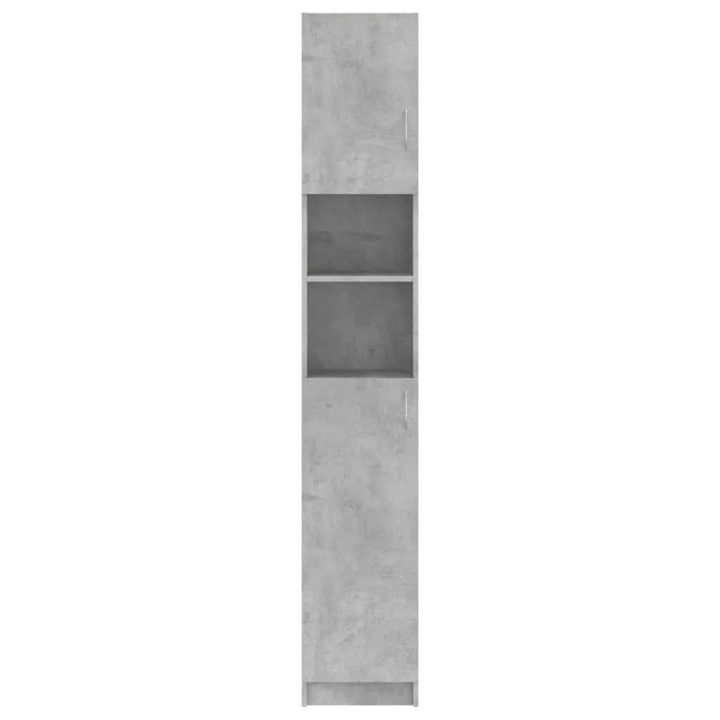badeværelsesskab 32x25,5x190 cm konstrueret træ betongrå - Image 5