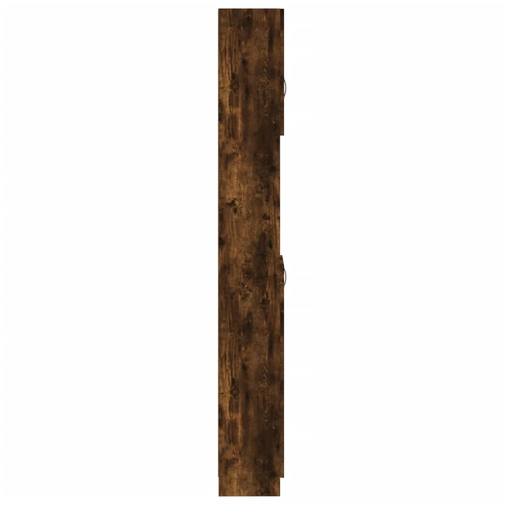 badeværelsesskab 32x25,5x190 cm konstrueret træ røget egetræ - Image 7