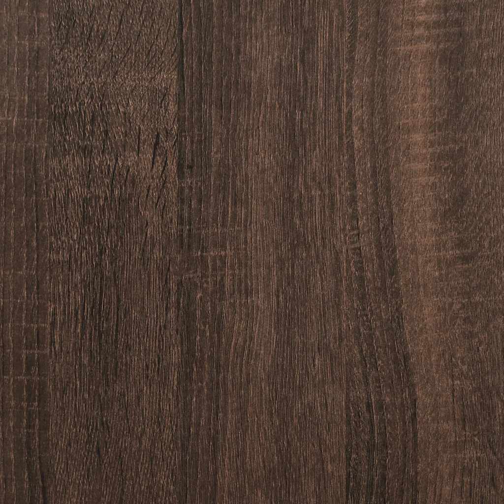 badeværelsesskab 35x37,5x100 cm konstrueret træ brunt egetræ - Image 10