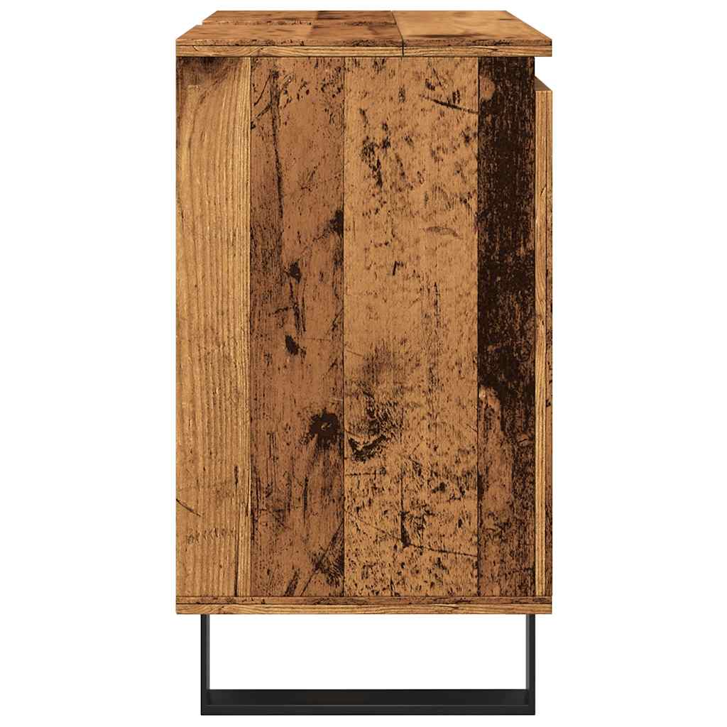 badeværelsesskab 58x33x60 cm konstrueret træ antikt træ - Image 5