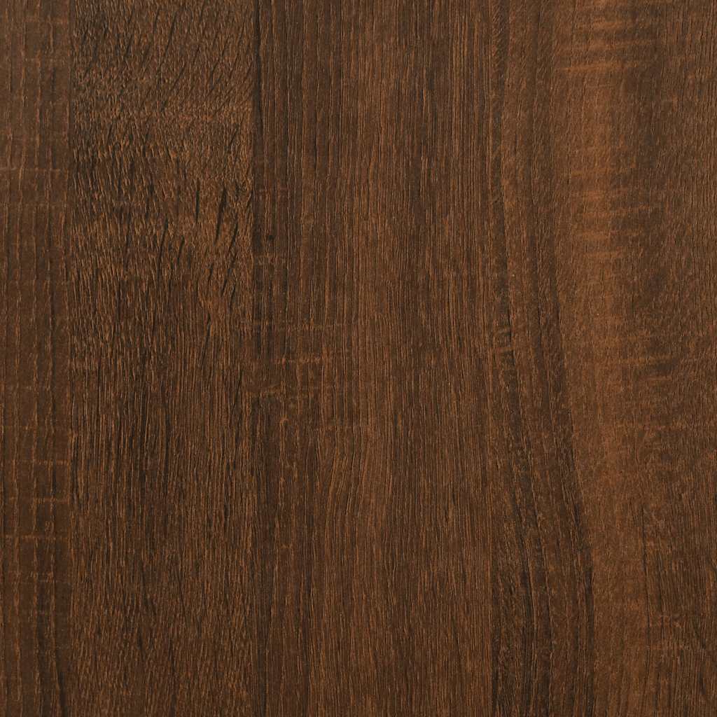 badeværelsesskab 58x33x60 cm konstrueret træ brun egetræsfarve - Image 9
