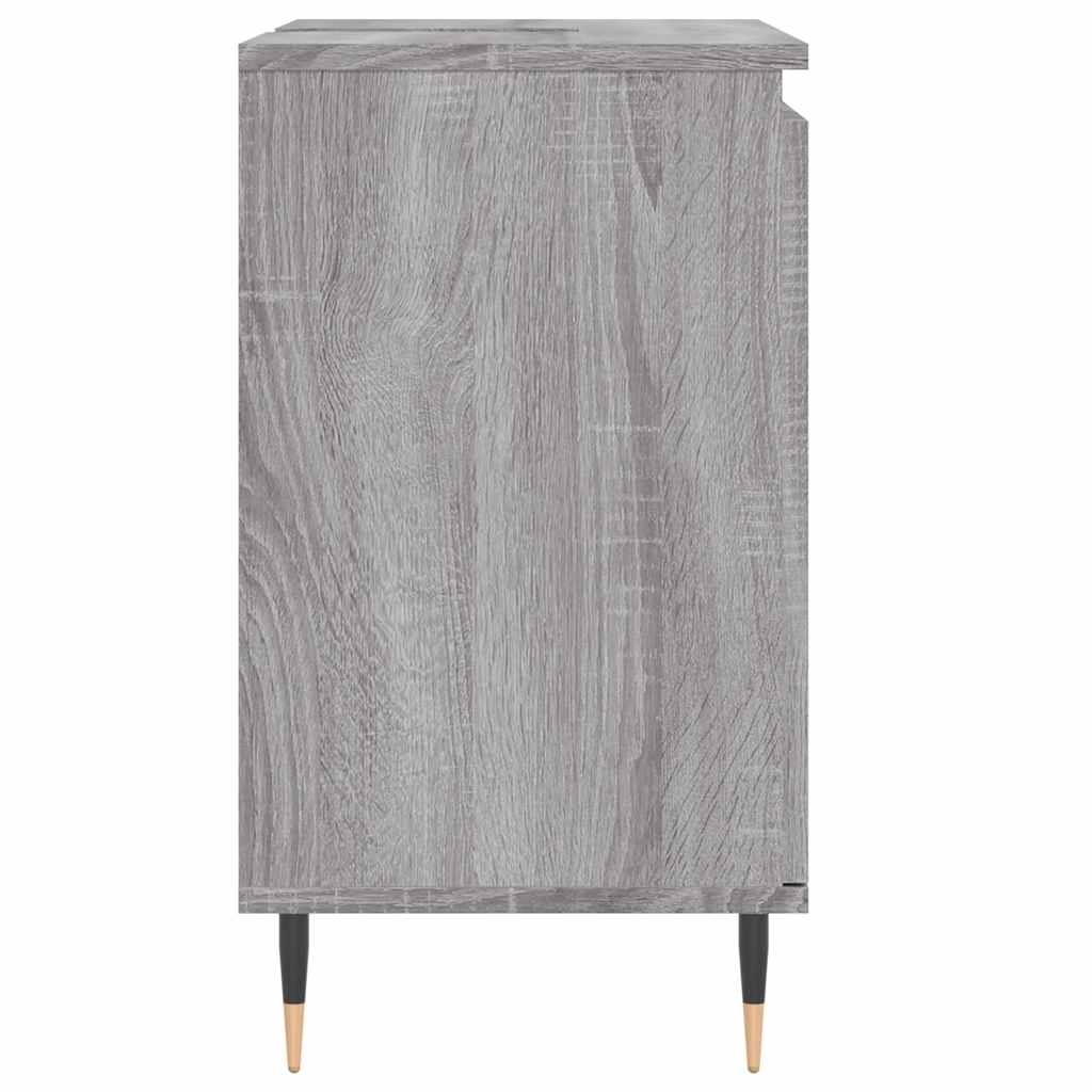 badeværelsesskab 58x33x60 cm konstrueret træ grå sonoma-eg - Image 6