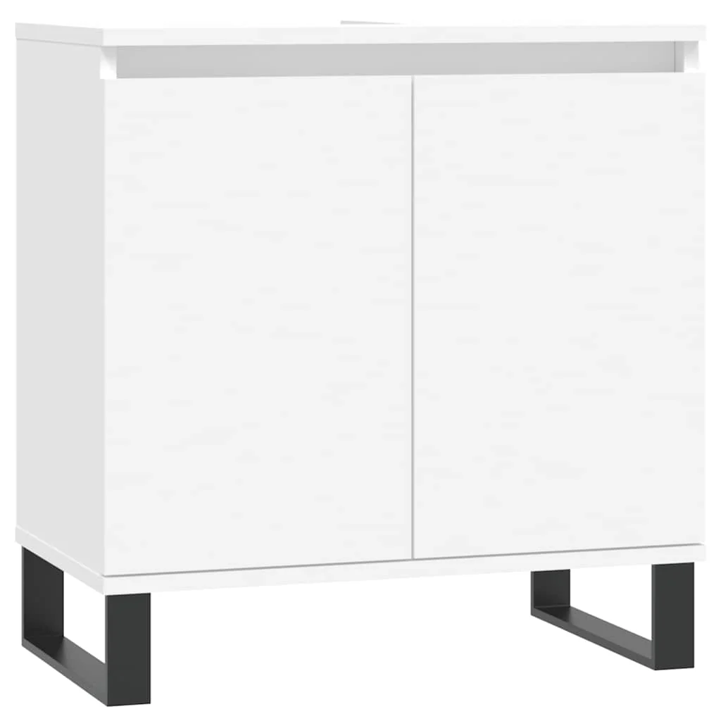 badeværelsesskab 58x33x60 cm konstrueret træ hvid - Image 2
