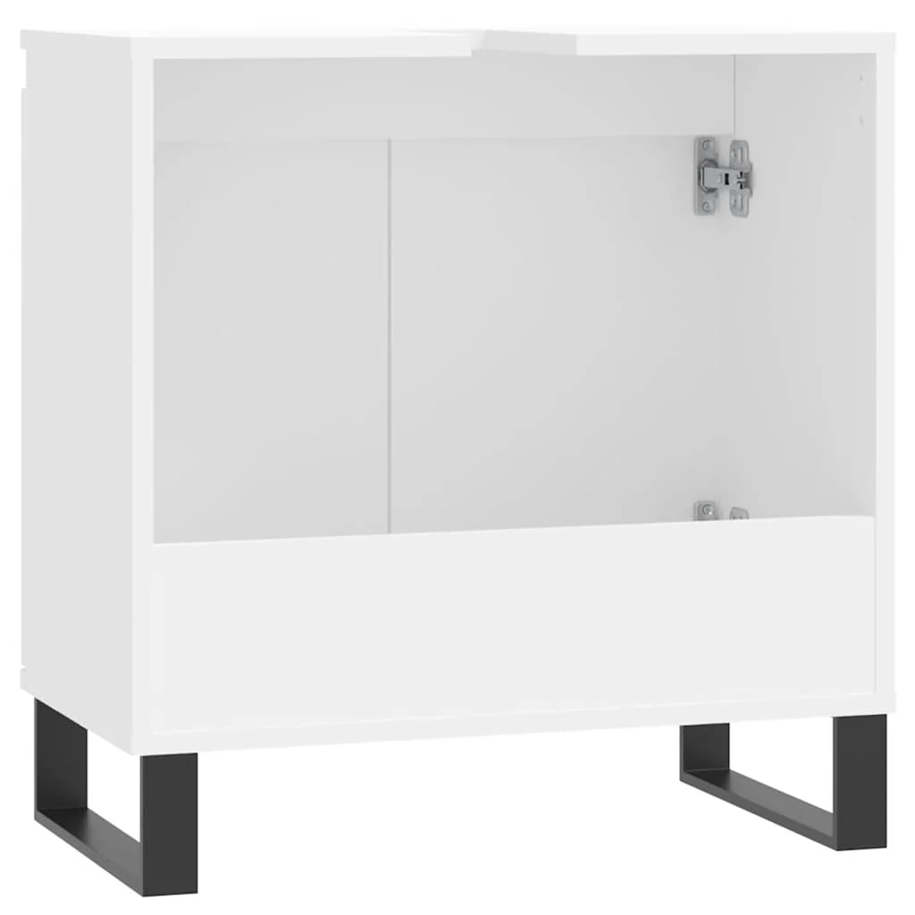 badeværelsesskab 58x33x60 cm konstrueret træ hvid - Image 7