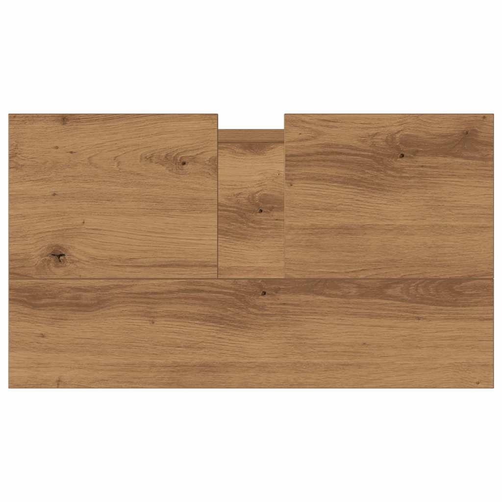 badeværelsesskab 58x33x60 cm konstrueret træ kunsteg - Image 7