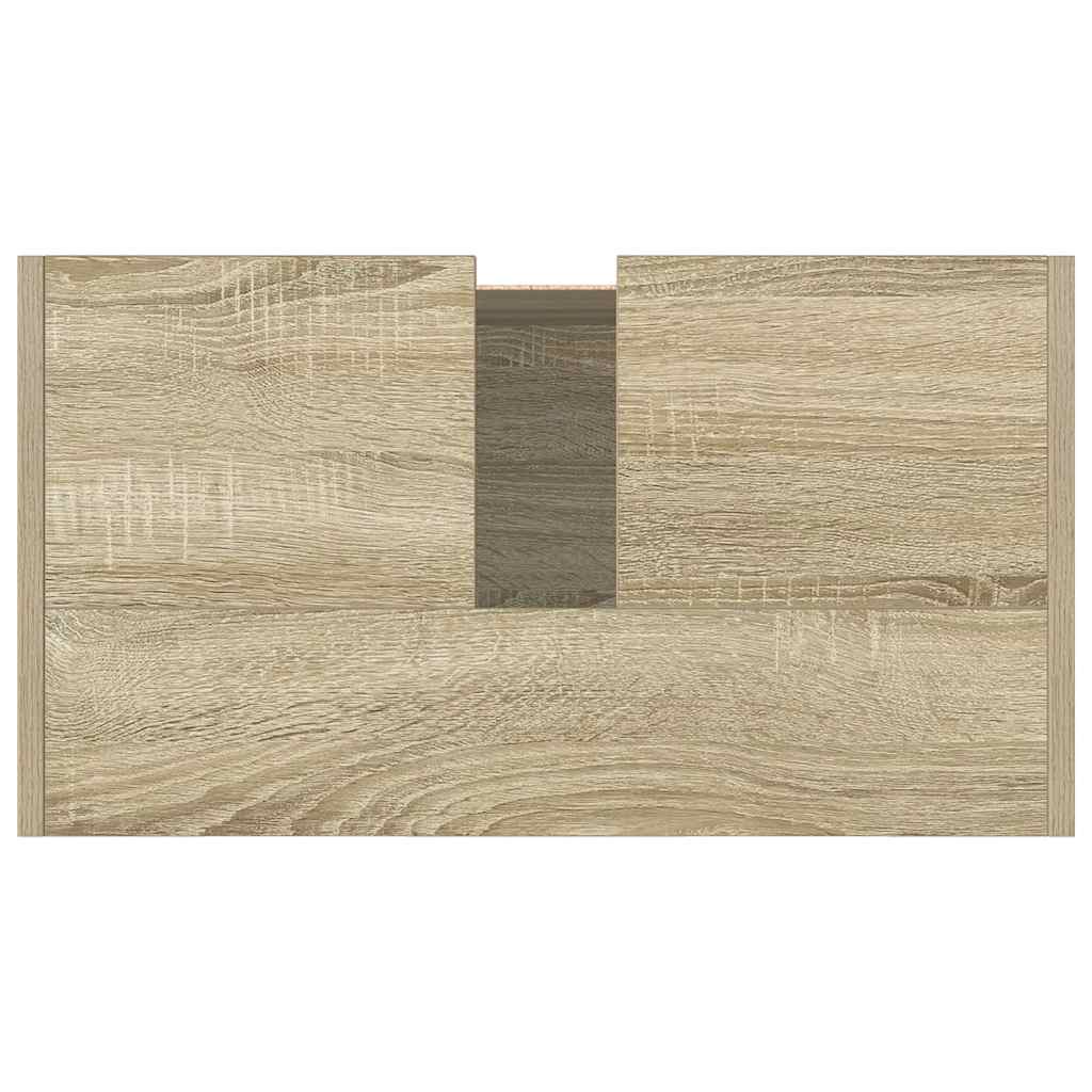 badeværelsesskab 58x33x60 cm konstrueret træ sonoma-eg - Image 6