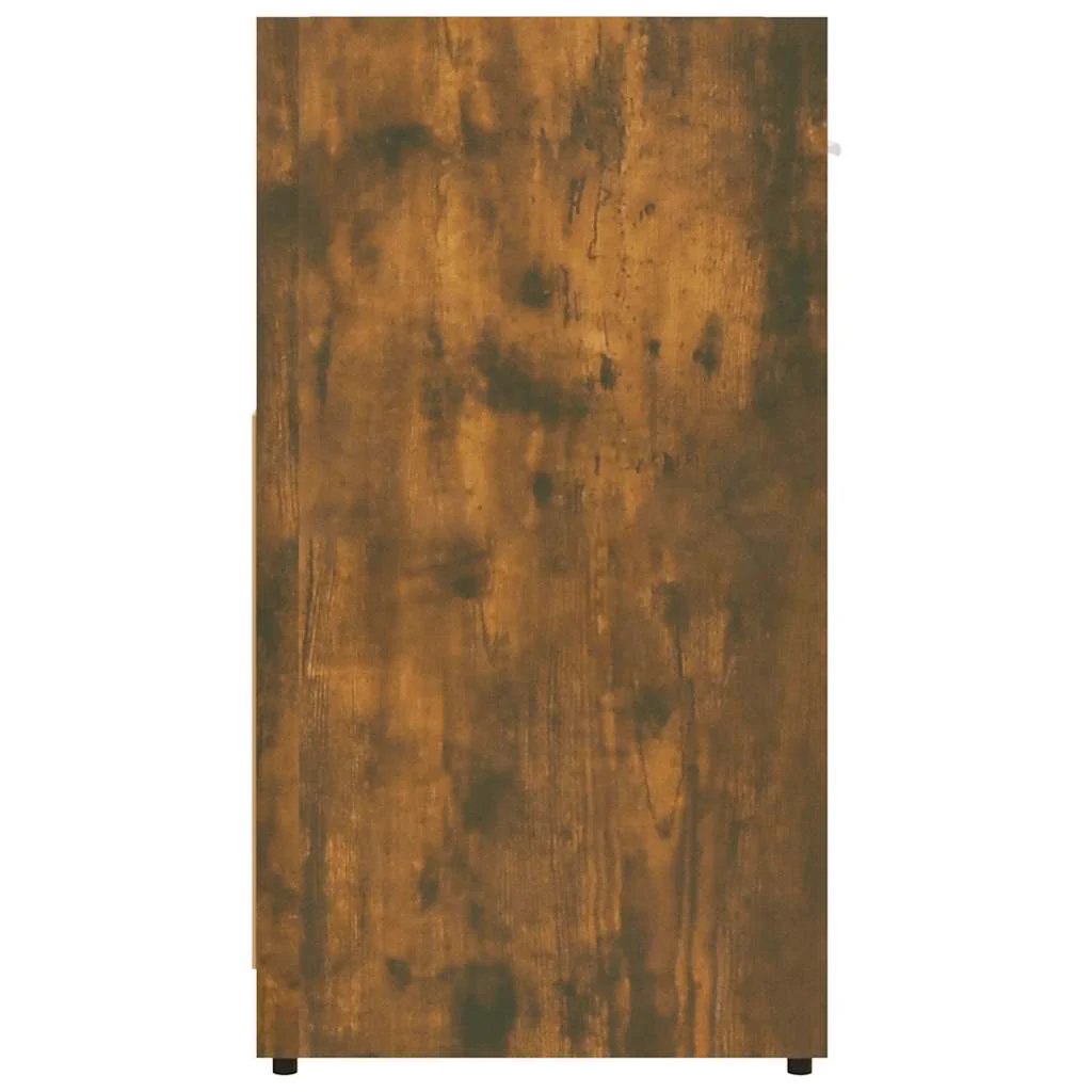 badeværelsesskab 60x33x60 cm konstrueret træ røget egetræ - Image 7