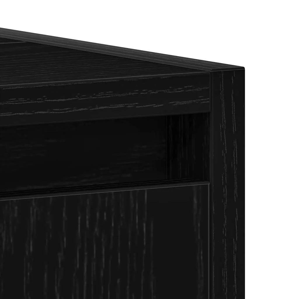 badeværelsesskab 60x33x60 cm konstrueret træ sort egetræ - Image 9