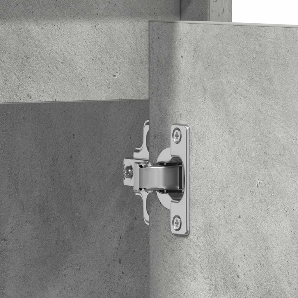 badeværelsesskab 60x33x61 cm konstrueret træ betongrå - Image 10