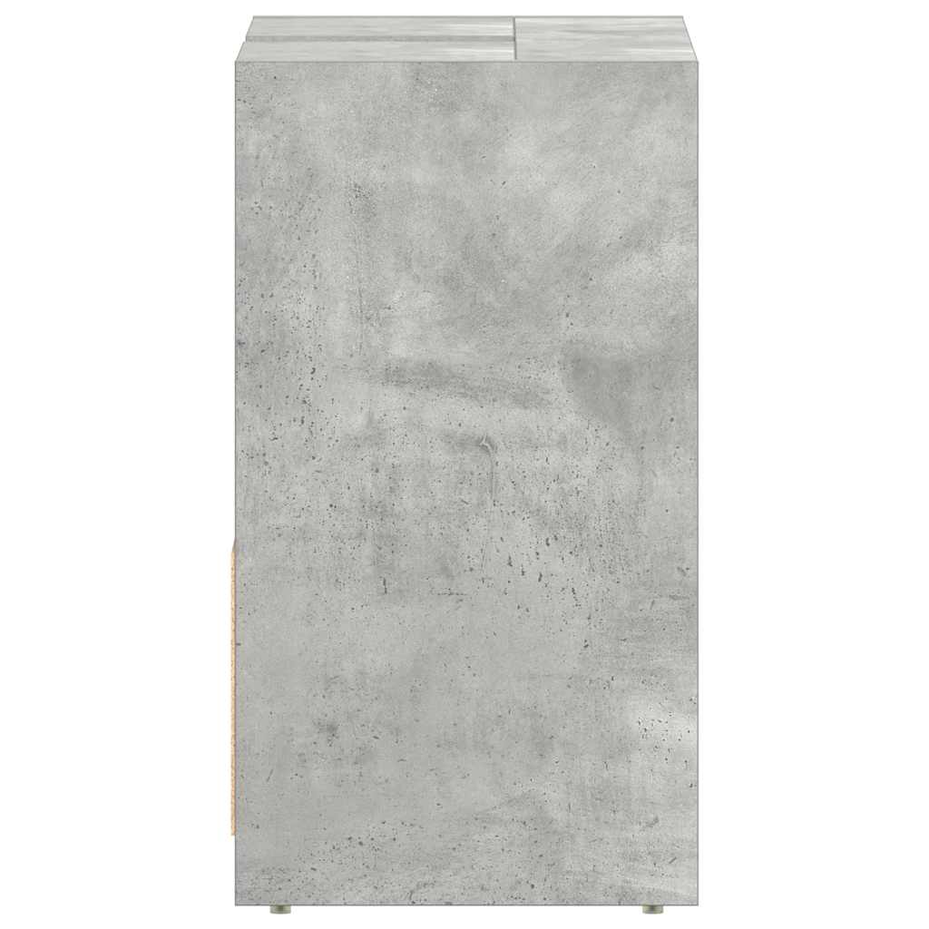badeværelsesskab 60x33x61 cm konstrueret træ betongrå - Image 7