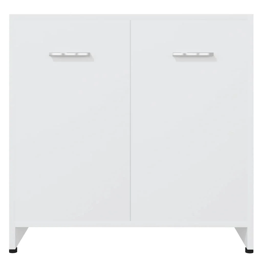 badeværelsesskab 60x33x61 cm konstrueret træ hvid - Image 5