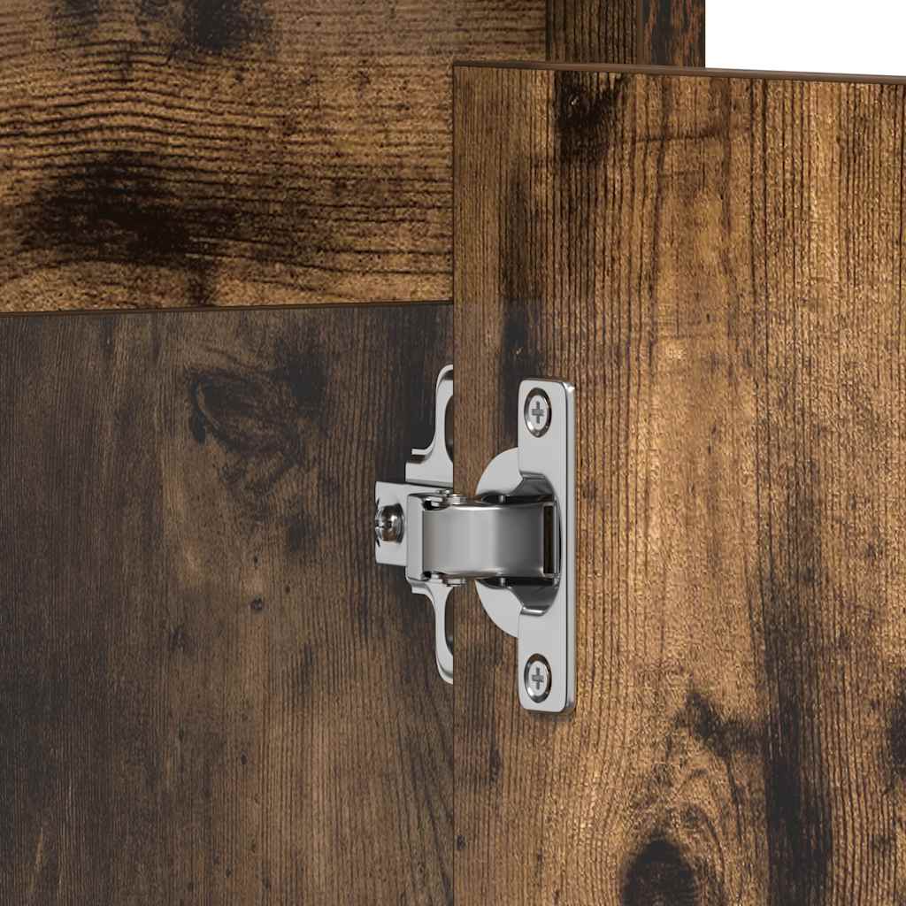 badeværelsesskab 60x33x61 cm konstrueret træ røget egetræsfarve - Image 10