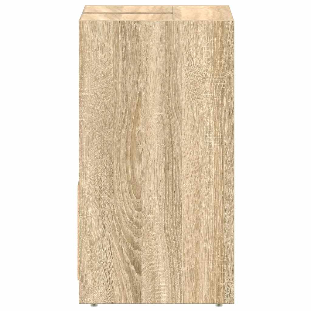 badeværelsesskab 60x33x61 cm konstrueret træ sonoma-eg - Image 7