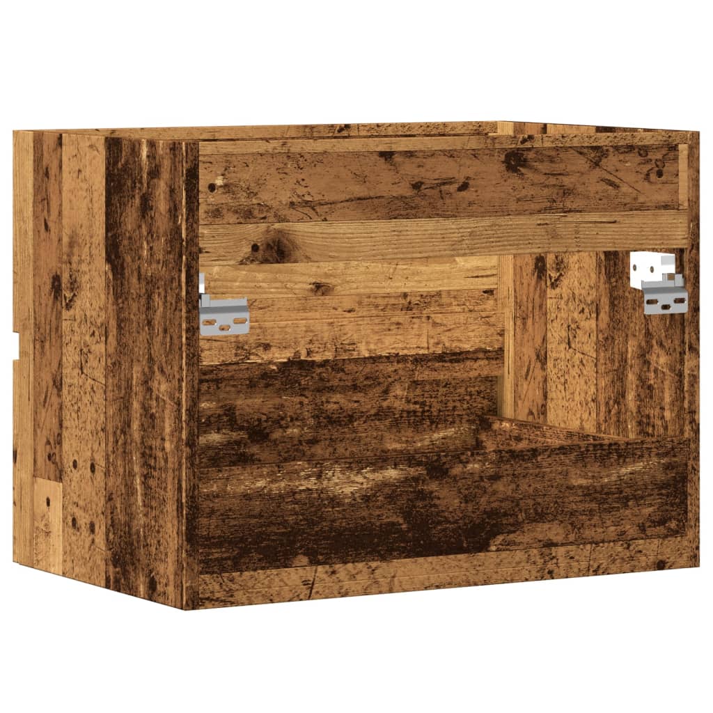 badeværelsesskab 60x38,5x45 cm konstrueret træ antikt træ - Image 6