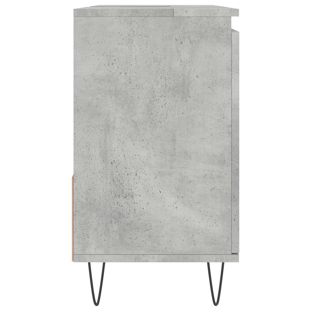 badeværelsesskab 65x33x60 cm konstrueret træ betongrå - Image 6