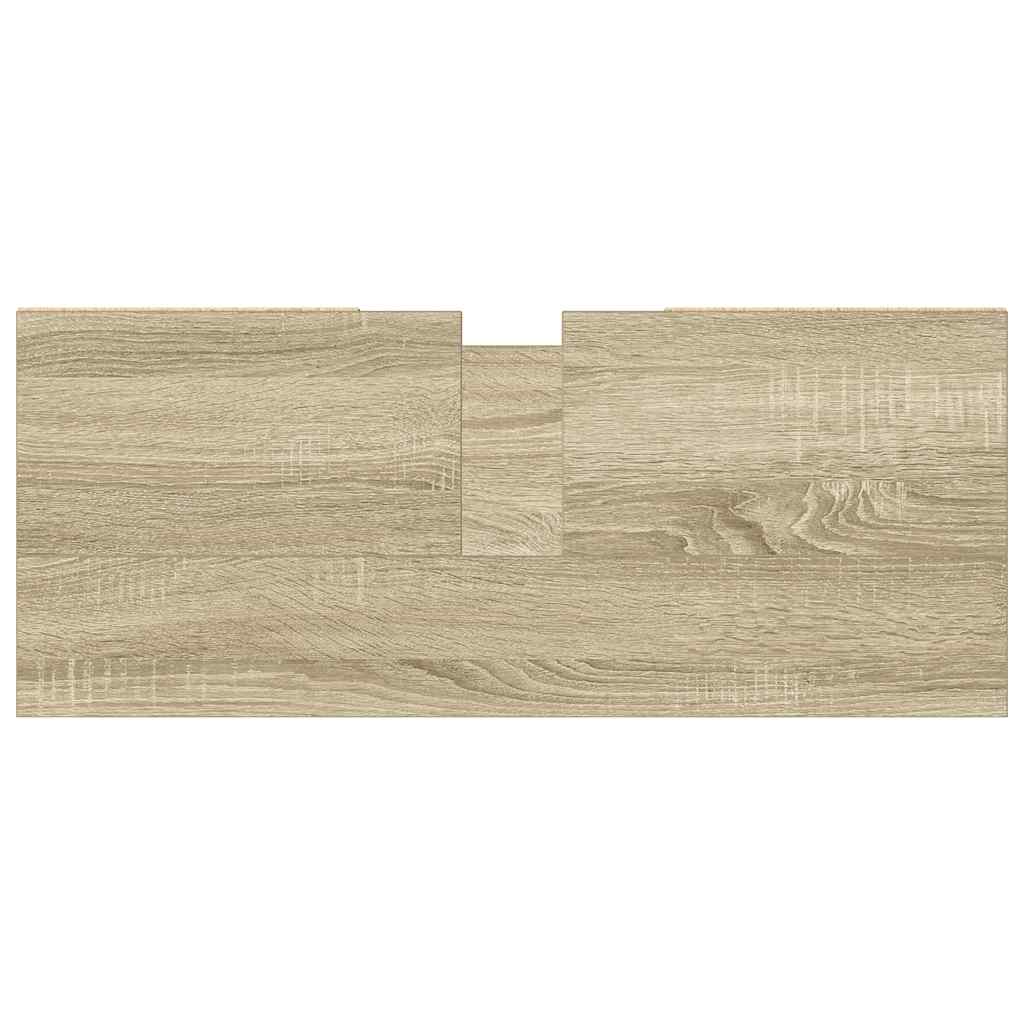 badeværelsesskab 80x33x60 cm konstrueret træ sonoma-eg - Image 7