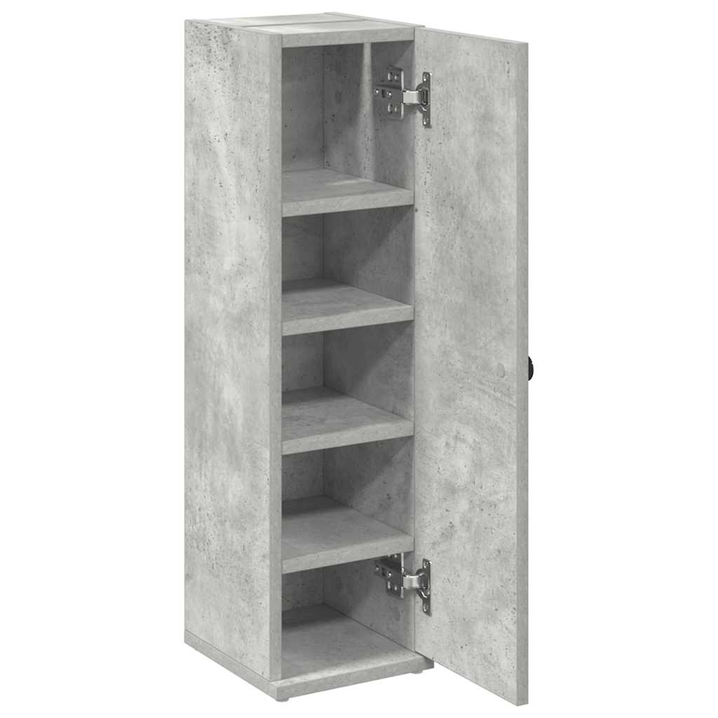 badeværelsesskab med rulleholder 20,5x22x72 cm betongrå - Image 5