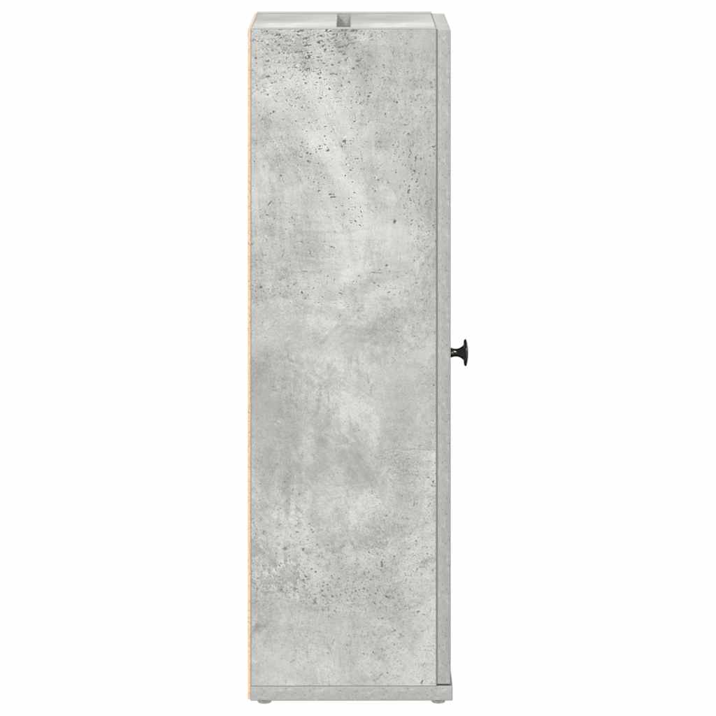 badeværelsesskab med rulleholder 20,5x22x72 cm betongrå - Image 6