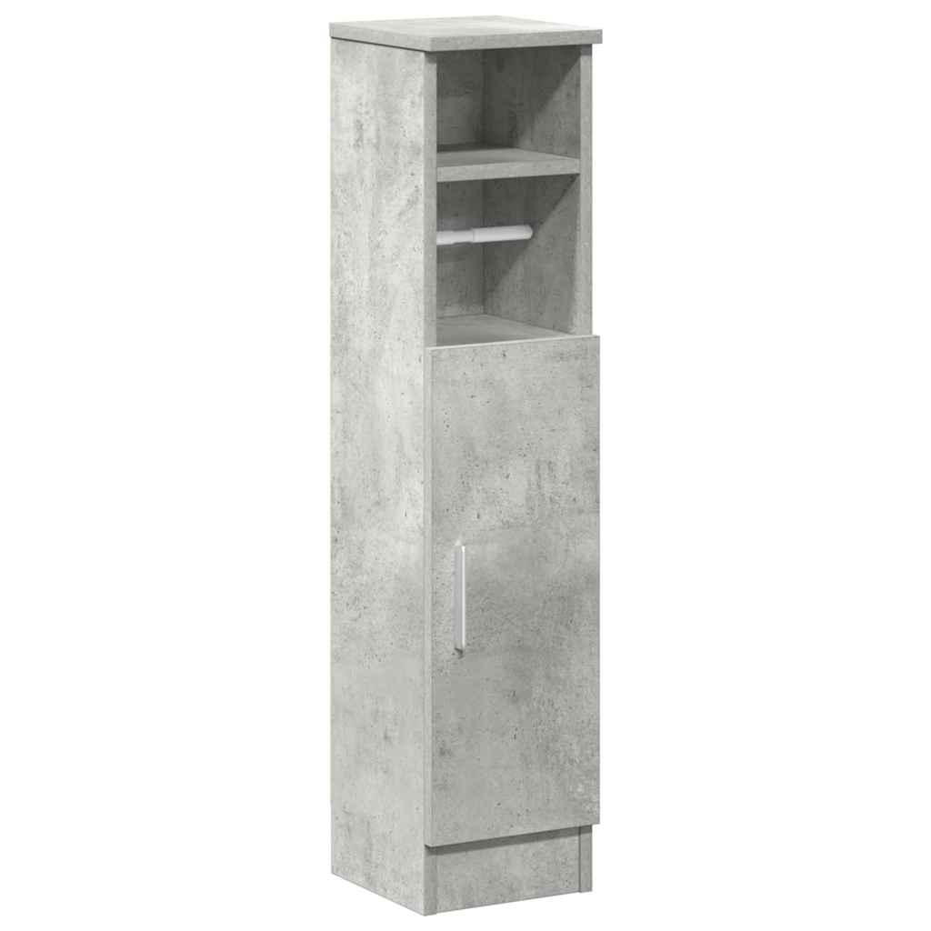 badeværelsesskab med rulleholder 20,5x22x90 cm betongrå - Image 2