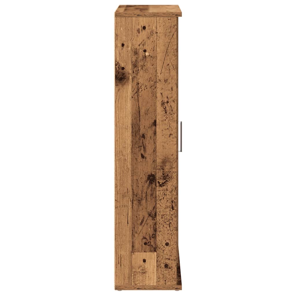 badeværelsesskab med rulleholder 39x22x90 cm antikt træ - Image 6