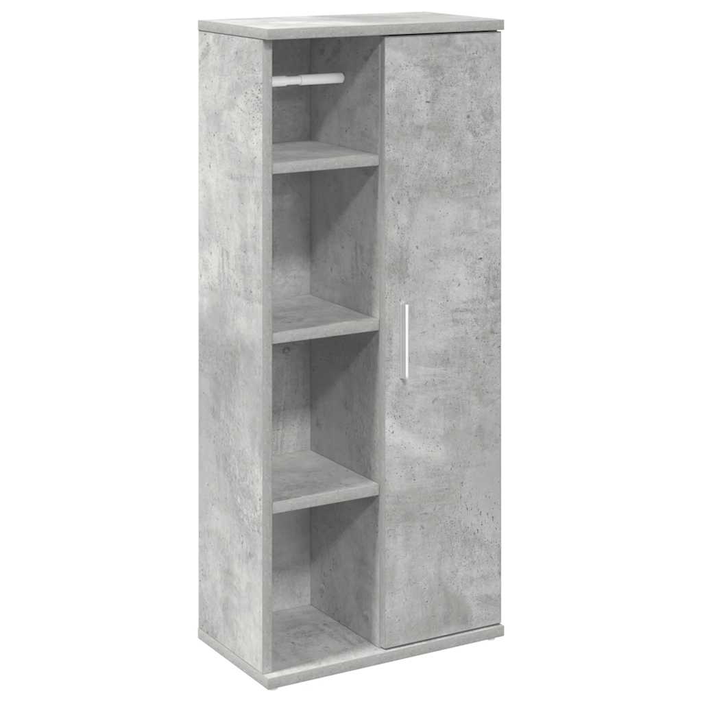 badeværelsesskab med rulleholder 39x22x90 cm betongrå - Image 2