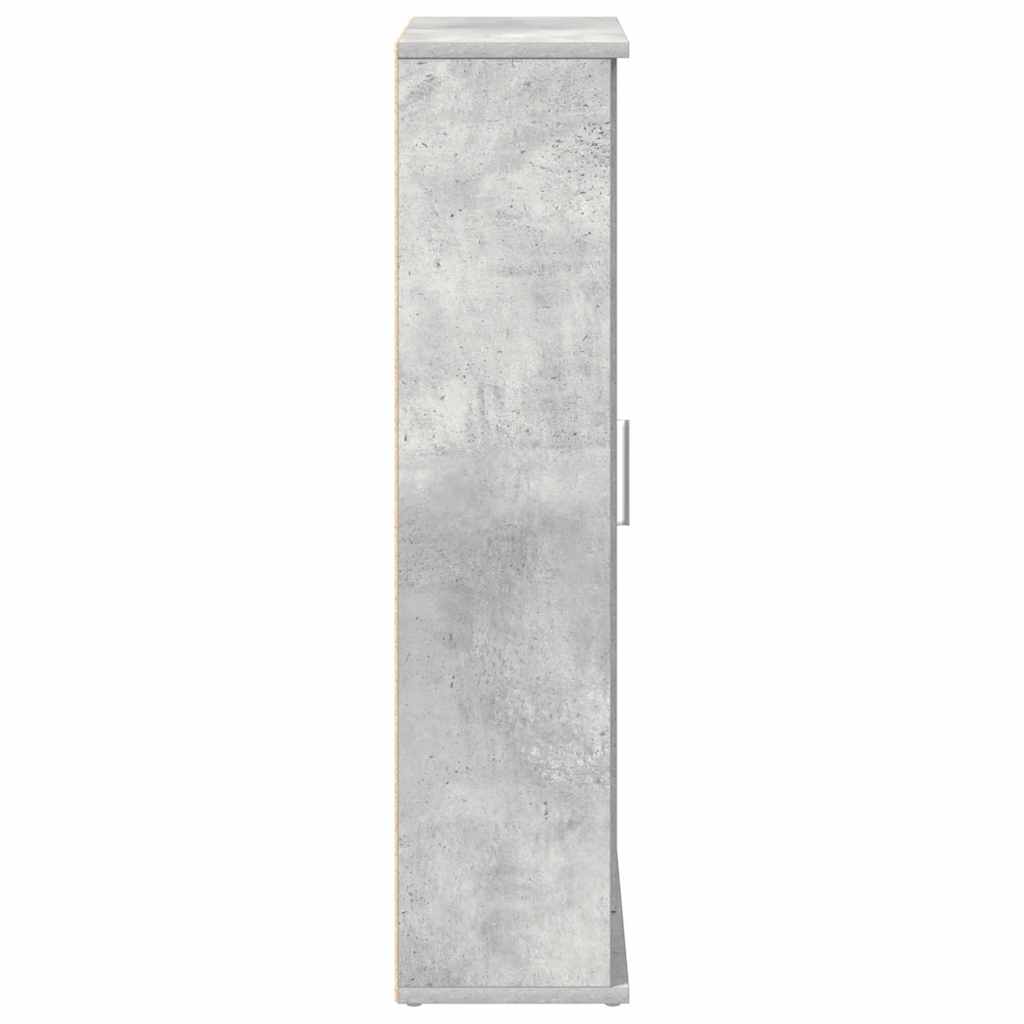 badeværelsesskab med rulleholder 39x22x90 cm betongrå - Image 6