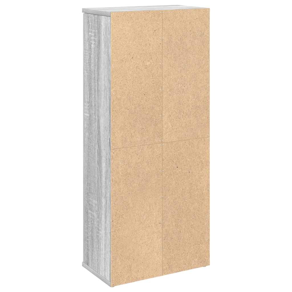 badeværelsesskab med rulleholder 39x22x90 cm grå sonoma-eg - Image 7