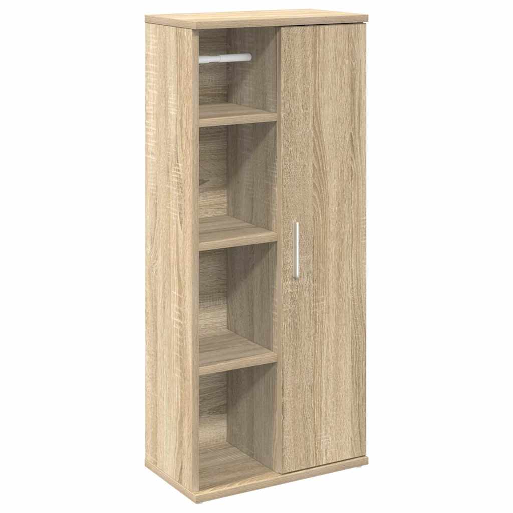 badeværelsesskab med rulleholder 39x22x90 cm sonoma-eg - Image 2