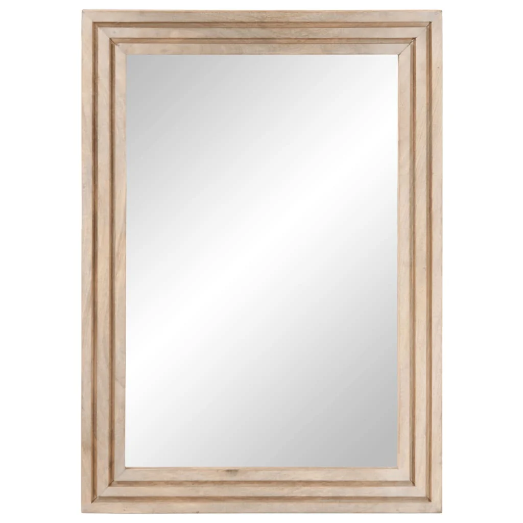 badeværelsesspejl 50x70 cm massivt mangotræ og glas - Image 2