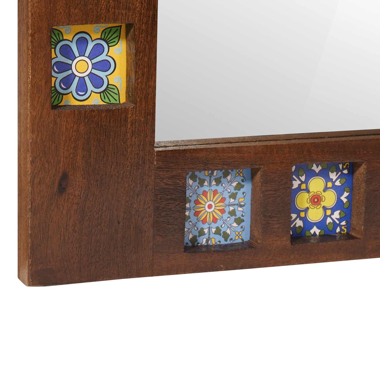 Badeværelsesspejl Valnød 50 x 70 x 2,5 cm Massivt mangotræ - Image 3