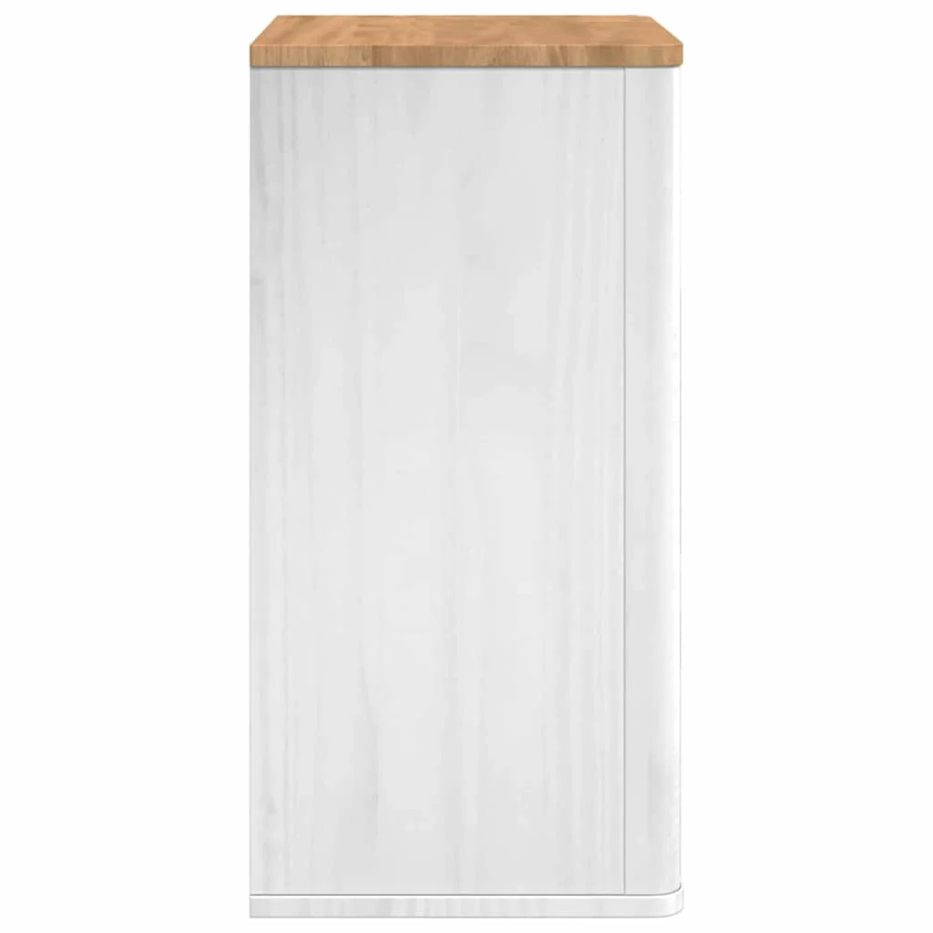 Badeværelsesvægskab FLORO Hvid 35 x 30 x 60 cm Massivt fyrretræ - Image 7