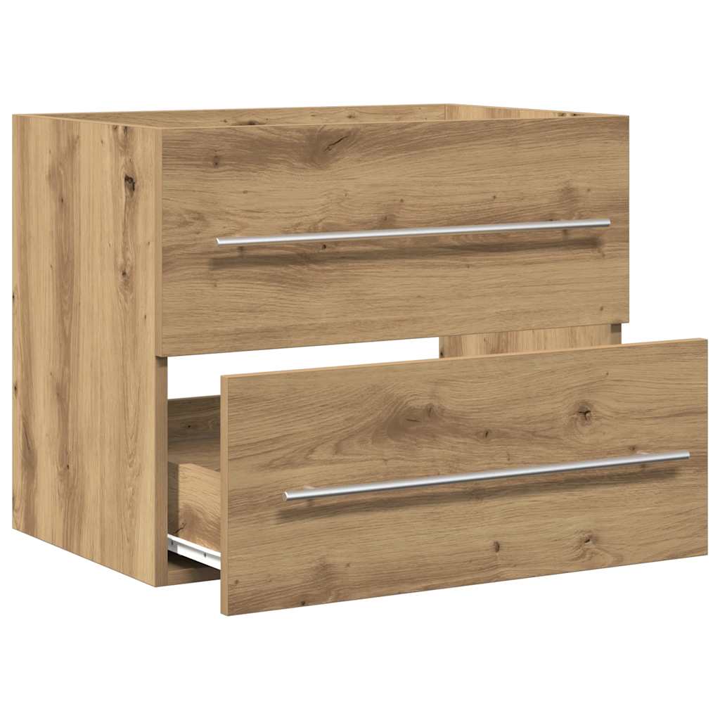 badeværelsesvaskeskab 60x38,5x48 cm konstrueret træ kunsteg - Image 5