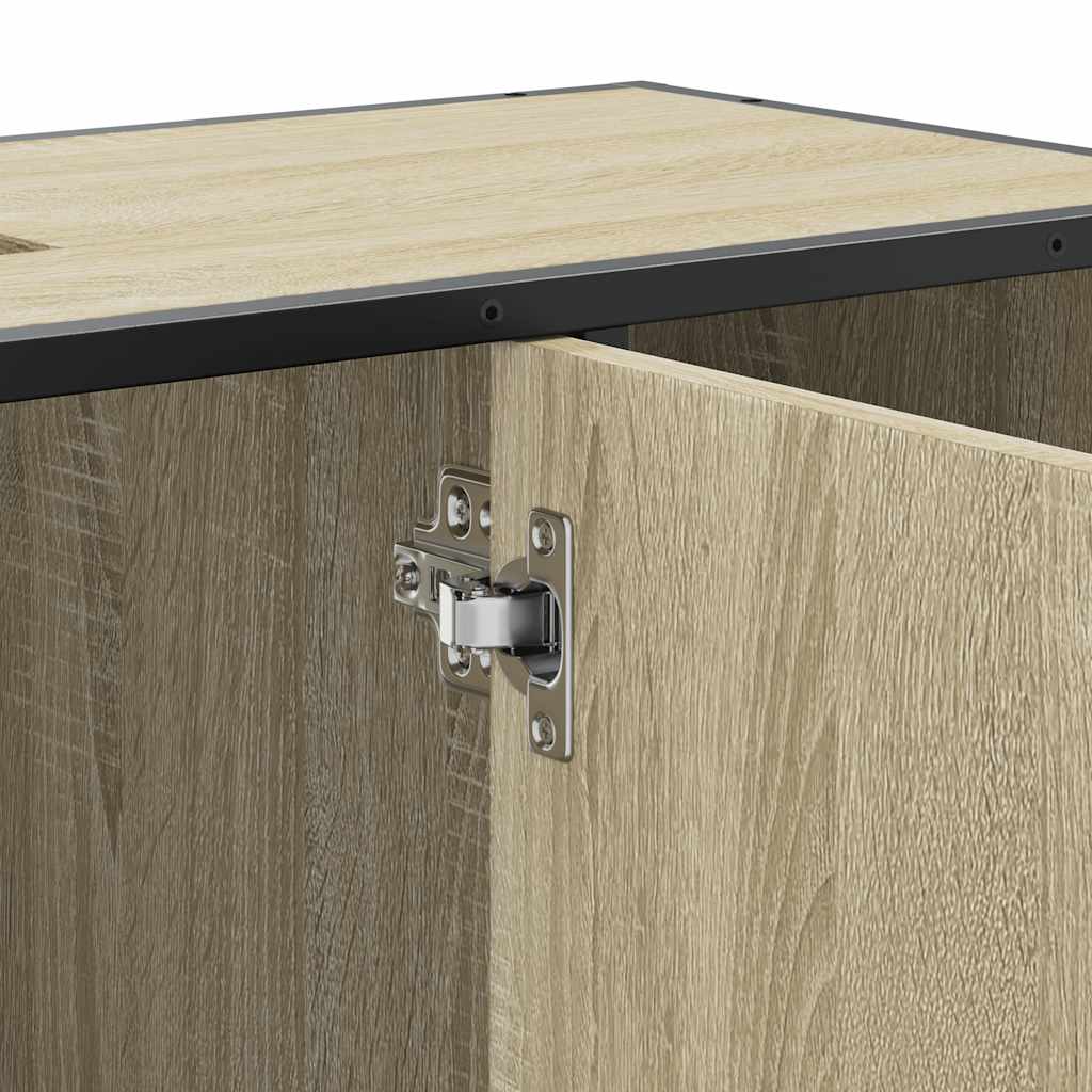 badeværelsesvaskeskab Sonoma eg 80x33x60 cm konstrueret træ - Image 9