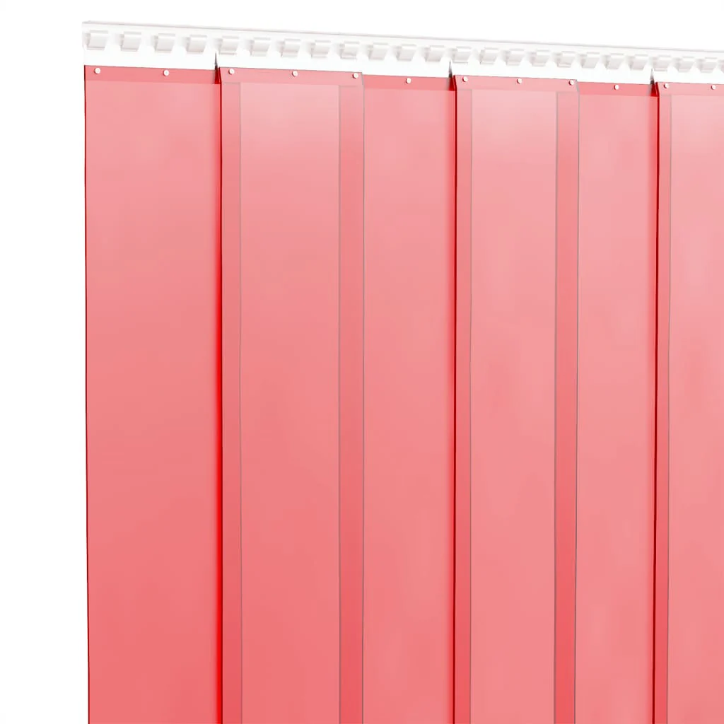 bændelgardin 200 mm x 1,6 mm 10 m PVC rød - Image 3