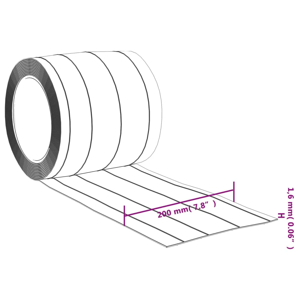 bændelgardin 200 mm x 1,6 mm 25 m PVC transparent - Image 7