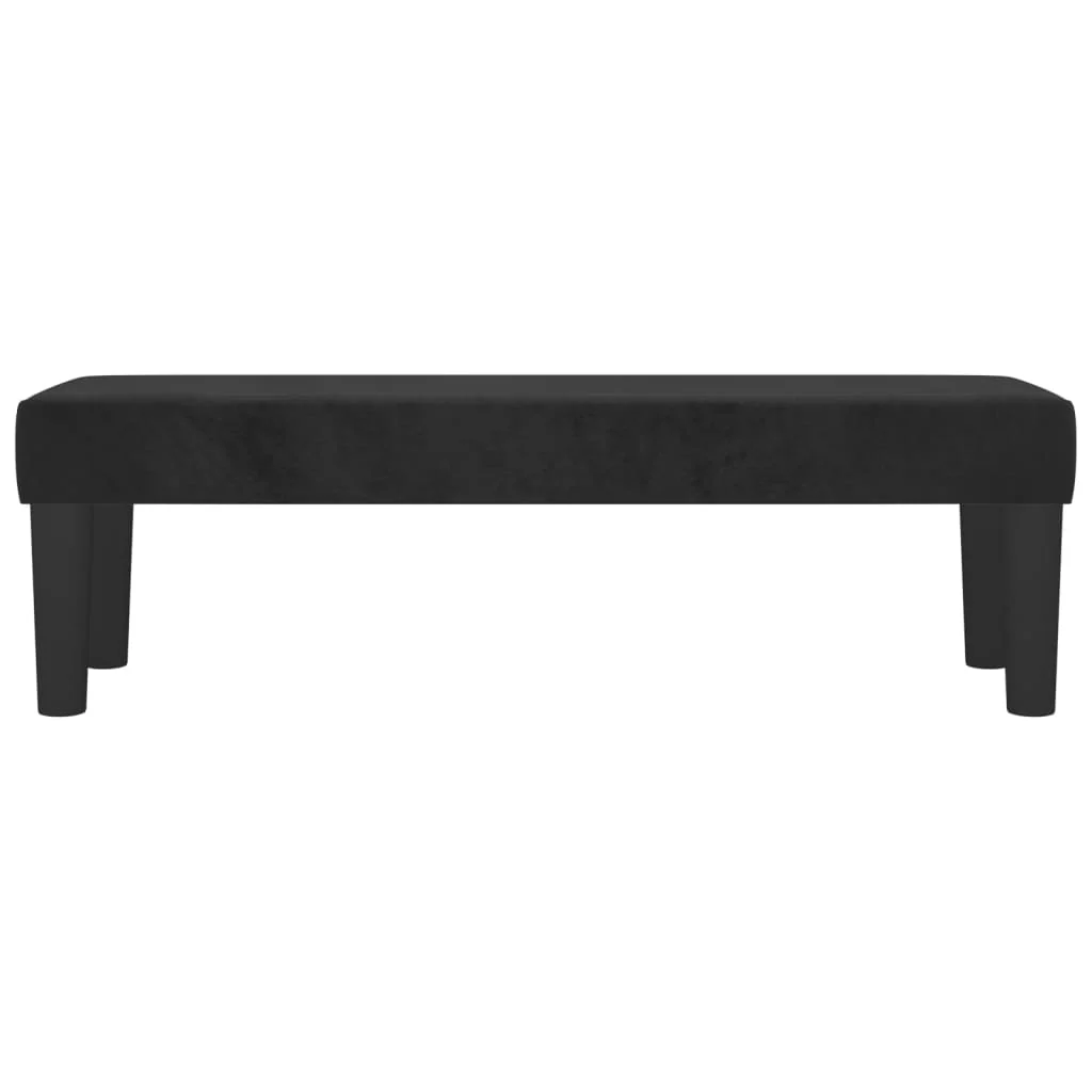 bænk 100x30x30 cm fløjl sort - Image 3