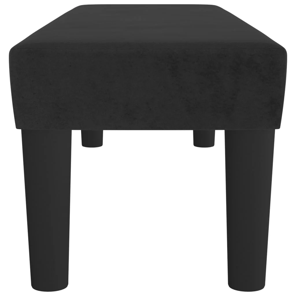 bænk 100x30x30 cm fløjl sort - Image 4