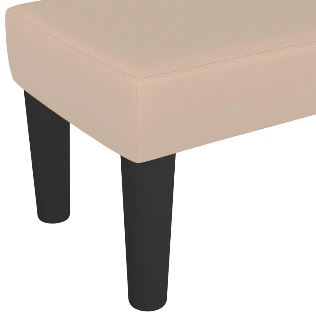 bænk 100x30x30 cm kunstlæder cappuccinofarvet - Image 5