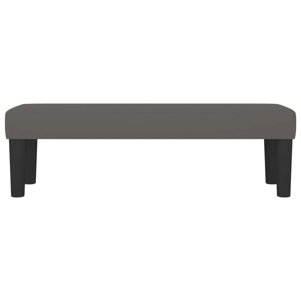 bænk 100x30x30 cm kunstlæder grå - Image 3