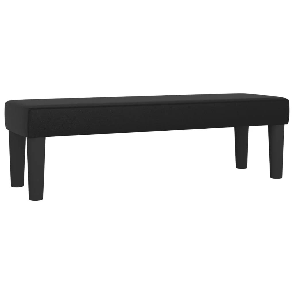 bænk 100x30x30 cm kunstlæder sort - Image 2